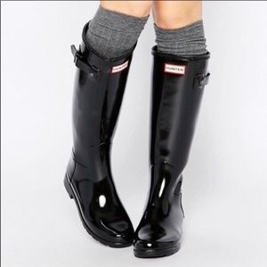 Hunter Rain Boots, Tall Gloss